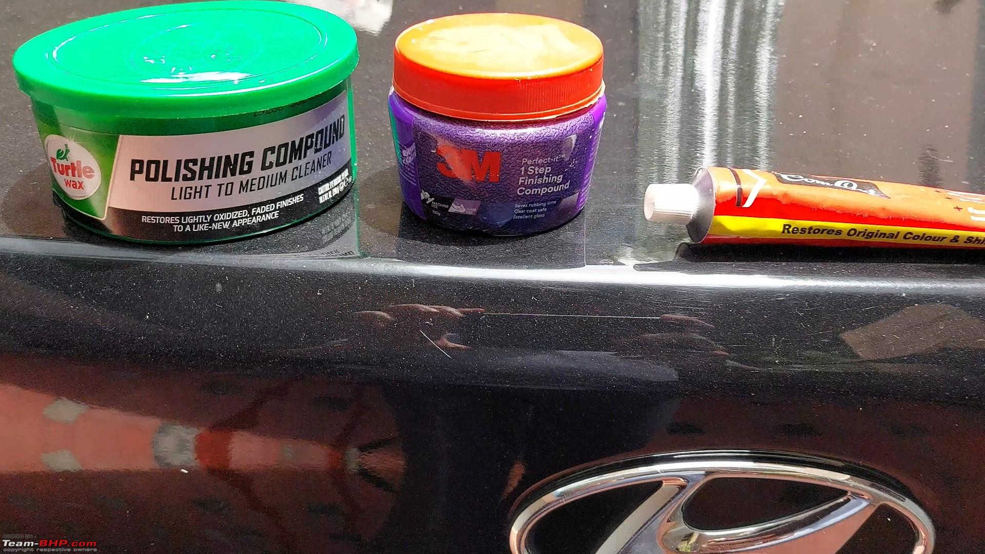 Turtle Wax Rubbing Compound: Removing car paint scratches 