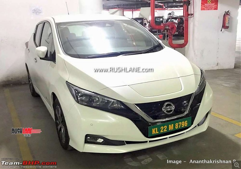 Scoop! 2nd-gen Nissan Leaf spotted in India-nissanleafelectricgreennumberplate1.jpg