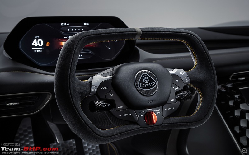 Lotus Evija: 1973 BHP, 200+ mph Electric Hypercar unveiled in London-lotusevijasteeringwheel.jpg