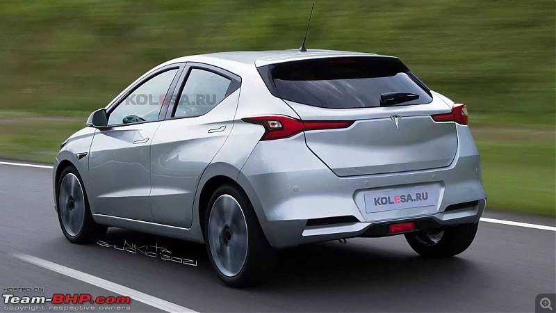 Tesla Model 2 electric hatchback in the works for 2023; to rival the Nissan Leaf-teslamodel2renderingrear.jpg
