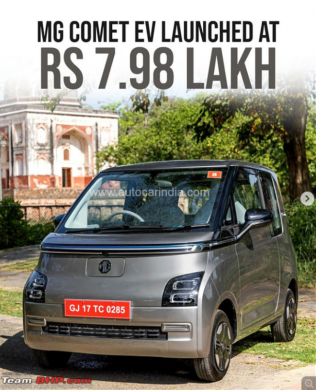 MG Motors to launch an EV at Rs 10 to 15 lakh by end of next fiscal. EDIT: Named Comet EV-1.png