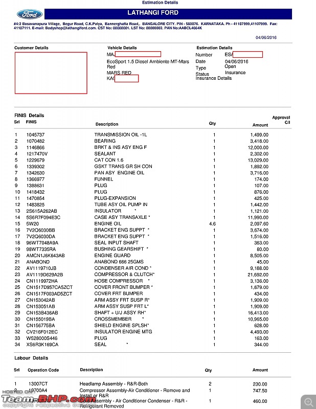 Bangalore: Lathangi Ford crashes customer EcoSport; 1.6 Lakhs of damage. UPDATE: Resolved by Ford!-filepage1.jpg