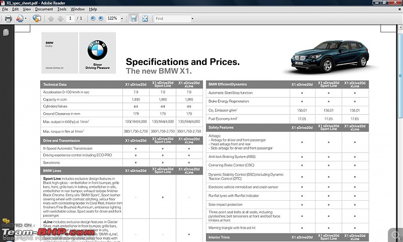 BMW X1 facelift coming in on Valentines day. EDIT: Launched at 27.9 Lakhs-x1_spec_sheet-1.jpg