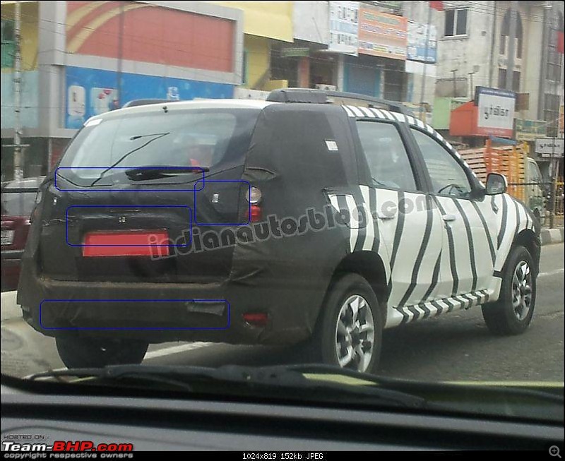 Nissan's Duster-based SUV, the Terrano: Full Pics are out!-nissan-test-mule-rear.jpg