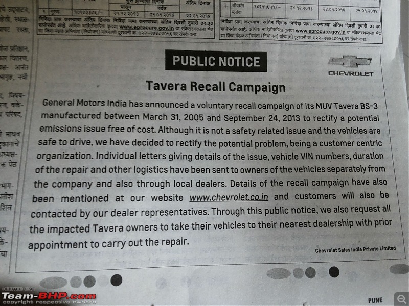 General Motors India recalls 1.14 lakh units of the Tavera-20131225_085020.jpg