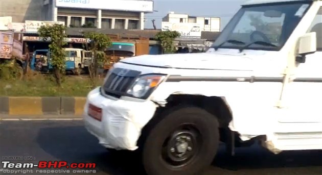 2014 Mahindra Scorpio Facelift (W105). EDIT: Now launched at Rs. 7.98 lakhs-mahindrabolerofaceliftspiedgujarat.jpg