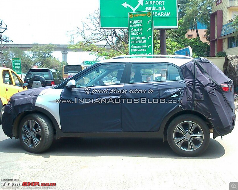 Hyundai ix25 Compact SUV caught testing in India. EDIT: Named the Creta-hyundaiix25sidespottedtestinginchennaibyiabreader.jpg