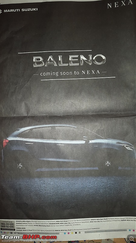 Next-gen Suzuki Baleno (YRA) unveiled. EDIT: Now launched at Rs. 4.99 lakhs-20151008_124656.jpg