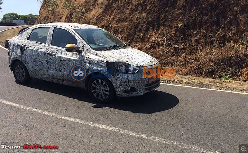 Tata Tiago-based compact sedan. EDIT: Tigor launched at Rs 4.7 lakhs-tatakite5spiedpune.jpg