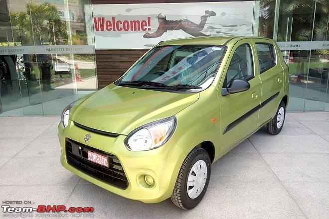 Scoop Pics! Maruti Alto 800 Facelift caught. EDIT: Now launched at Rs. 2.49 lakhs-marutialto800faceliftmojitogreenspied.jpg