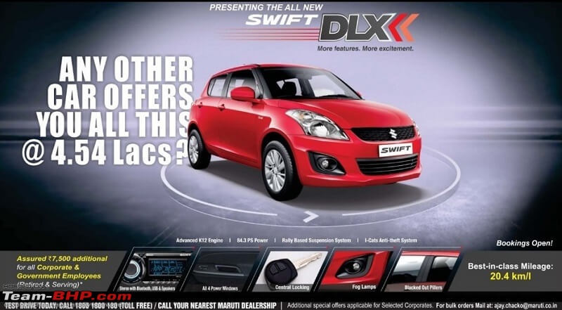 Maruti Swift DLX edition launched, adds more features to base trims-marutiswiftdlx.jpg