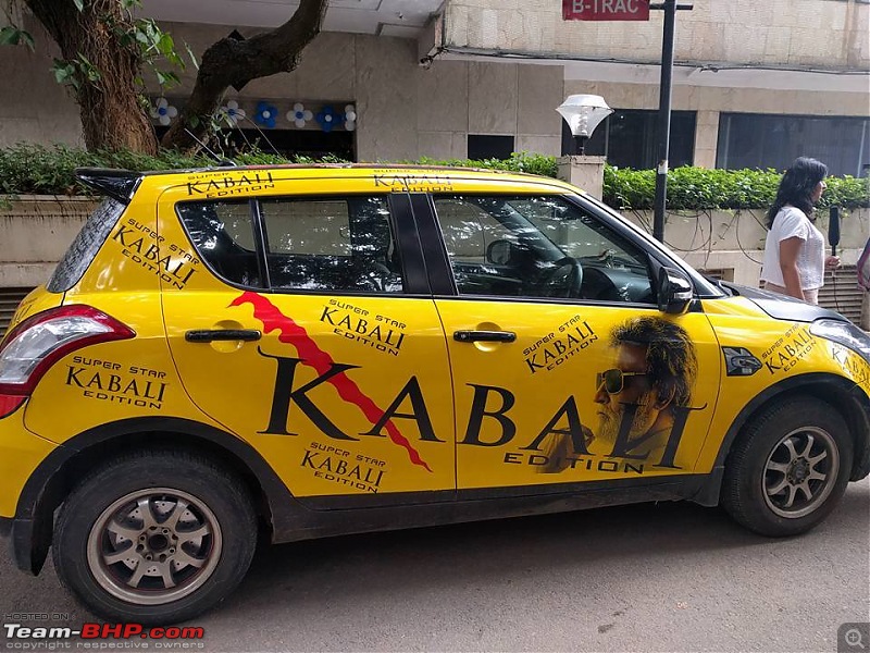 Maruti Swift and other cars with 'Kabali' artwork-13692560_564121317046230_9002858083783272761_n.jpg