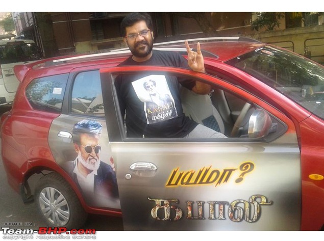 Maruti Swift and other cars with 'Kabali' artwork-master.jpg