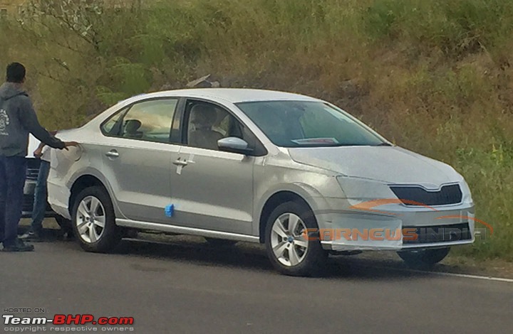 Skoda Rapid facelift caught testing. EDIT: Launched at Rs. 8.35 lakhs-rapidfaceliftspied.jpg