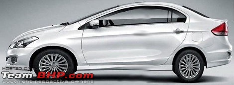 Hyundai Xcent Facelift caught testing. EDIT: Launched at Rs. 5.38 lakh-marutisuzukiciazfaceliftside_2.jpg