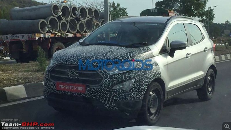 The 2017 Ford EcoSport Facelift caught testing in India. EDIT: Now launched at Rs 7.31 lakhs-2017fordecosportfaceliftspiedtestingbasevariant.jpg
