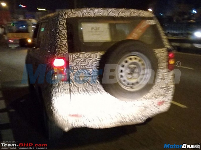 The Mahindra TUV300 Plus. EDIT: Priced at Rs. 9.70 lakh-mahindratuv500rearspied1.jpg