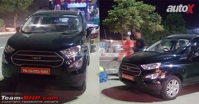 The 2017 Ford EcoSport Facelift caught testing in India. EDIT: Now launched at Rs 7.31 lakhs-fordecosportfaceliftspyshot.jpg