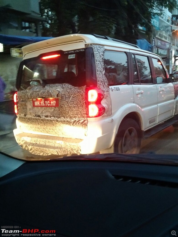 Mahindra Scorpio facelift spotted testing. EDIT: Launched at Rs. 9.97 lakhs-img20171003wa0048.jpg