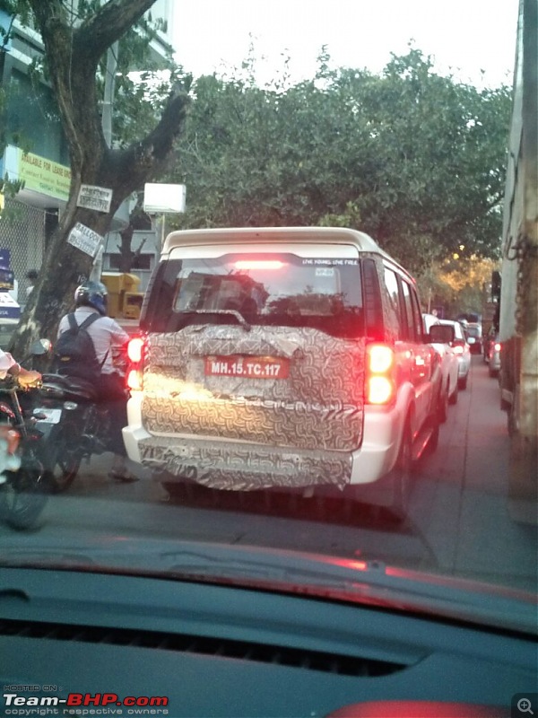 Mahindra Scorpio facelift spotted testing. EDIT: Launched at Rs. 9.97 lakhs-img20171003wa0037.jpg