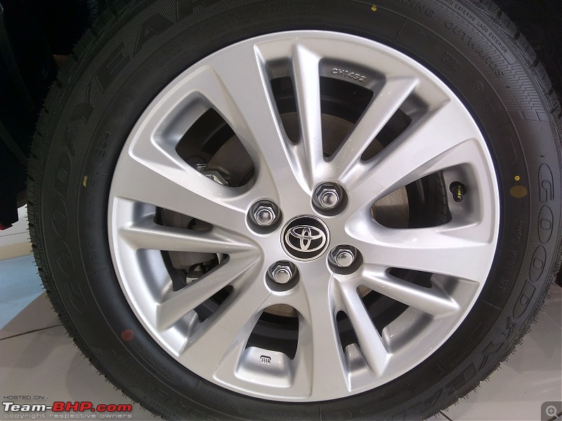 The Toyota Yaris. EDIT: Prices start at Rs. 8.75 lakh-yaris-v-variant-wheel.jpg