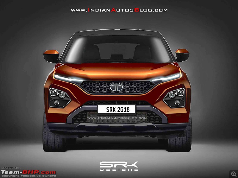 Tata H5X Concept @ Auto Expo 2018. Named Tata Harrier! EDIT: Launched @ Rs. 12.69 lakhs-tataharrierfrontrenderingupdated.jpg