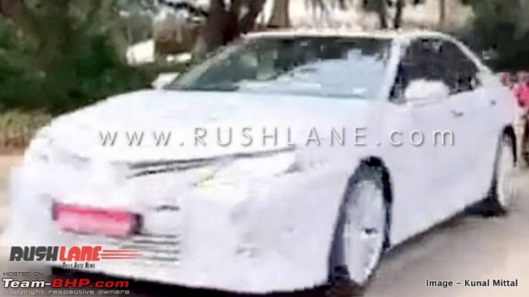Next-gen Toyota Camry spotted testing in India EDIT: Launched at Rs. 36.95 lakhs-2019toyotacamryspiedindiabangaloretestinglaunch2768x431.jpg