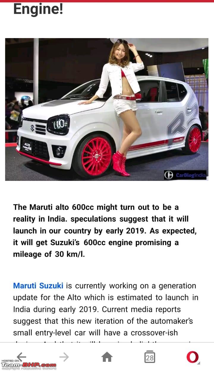 Rumour Next Gen Maruti Alto To Get 658cc Turbo Petrol Page 5