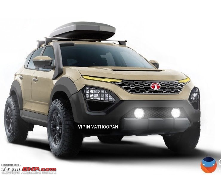 Tata H5X Concept @ Auto Expo 2018. Named Tata Harrier! EDIT: Launched @ Rs. 12.69 lakhs-tataharrierexpeditionrender2.jpg