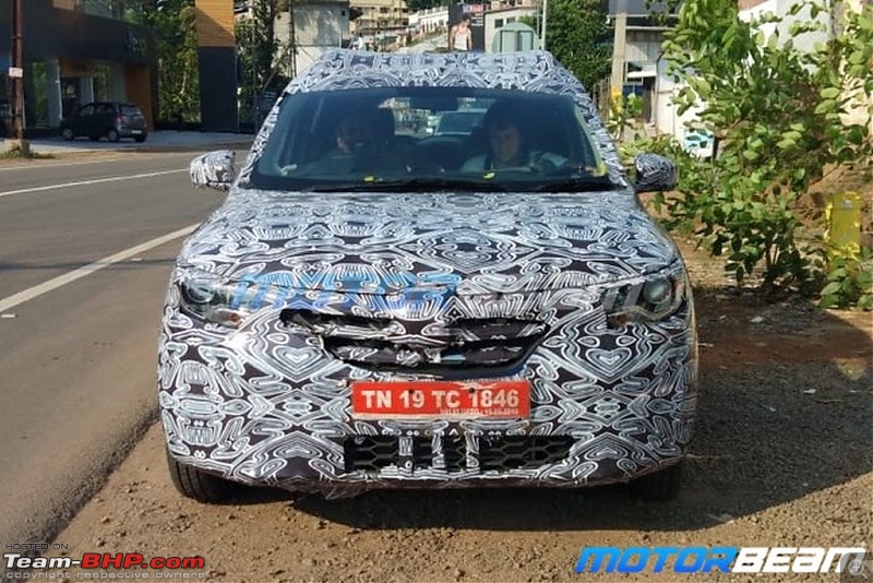 Renault Triber, the Kwid-based MPV. EDIT : Launched at Rs. 4.95 lakhs-renaulttriberspiedfront.jpg