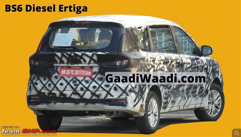 Maruti Ertiga with BS6 Diesel engine spied-marutiertigadieselbs6gaadiwaadi.jpg