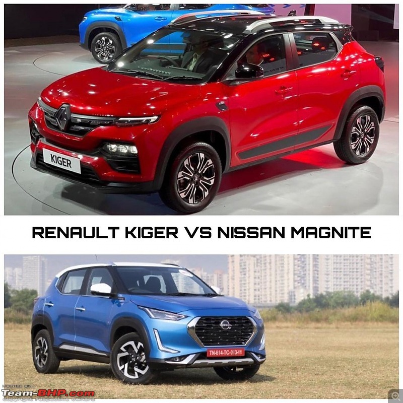 Renault Kiger Crossover launched at Rs. 5.45 lakh. EDIT: Driving report on page 19-magnite-vs-kiger-1.jpg