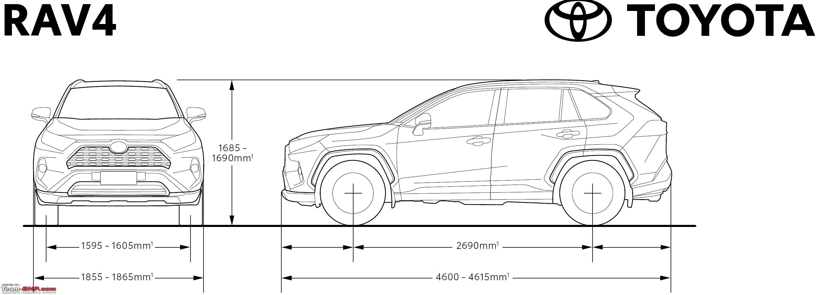 Toyota rav4 чертеж