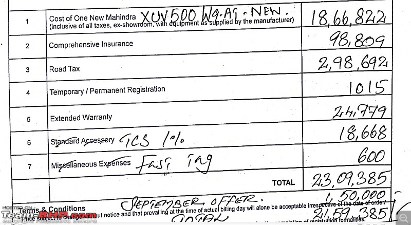 The "NEW" Car Price Check Thread - Track Price Changes, Discounts, Offers & Deals-xuv-w9-invoice.jpg