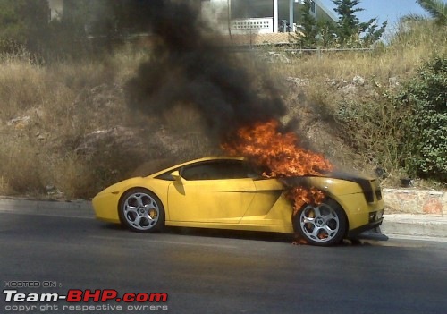 Tata Nano Fire Incidents. EDIT: Tata's analysis on page 34-lamborghinigallardoinflamesatathens.jpg