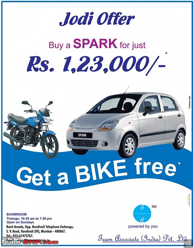 Ad in Mid-Day for Jodi offer for Spark + bike-64423328.jpg