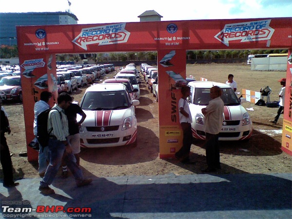 Maruti Swift trying to set a Guinness Record. Edit: Badly Organized. Details on Pg 4-4.jpg