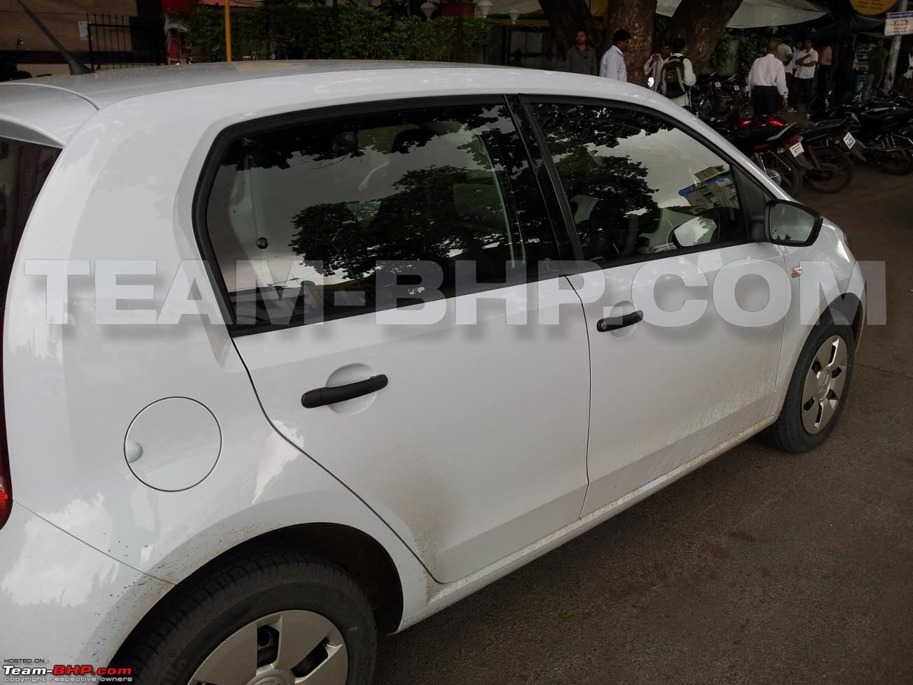 VW Up! spotted testing in Pune, totally undisguised, 2 and 4 door versions  spotted. - Team-BHP