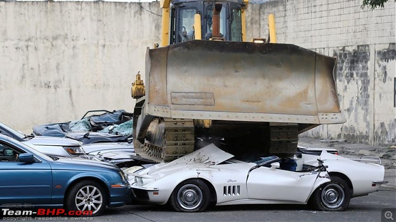 Philippines: Smuggled luxury cars crushed into piles of scrap-scrap-1.jpg