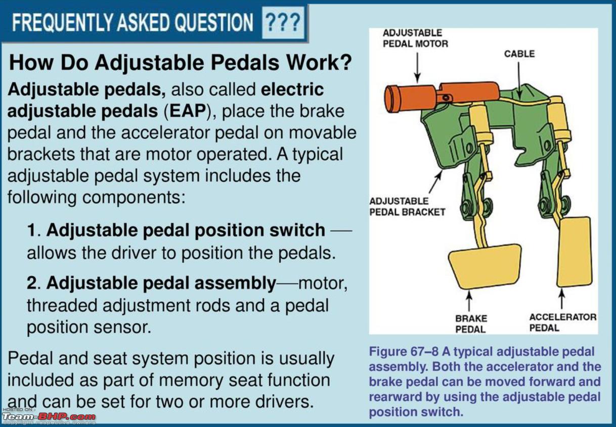 Power-adjustable pedals  All you need to know - Team-BHP
