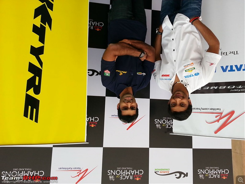 Narain Karthikeyan and Karun Chandhok to represent India in Race of Champions 2012-karunnarainatthe2012rocteamindiaannouncement.jpg