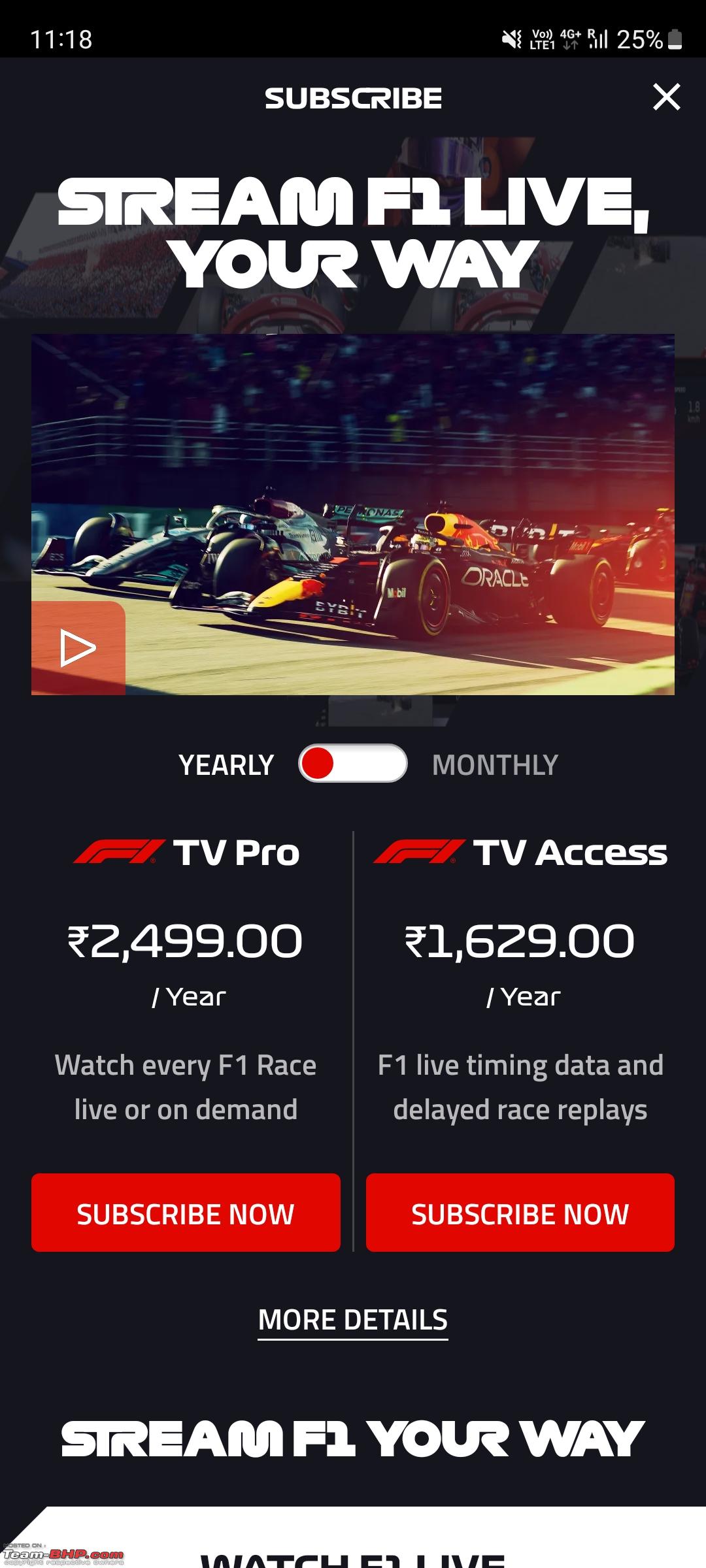 f1 delayed streaming