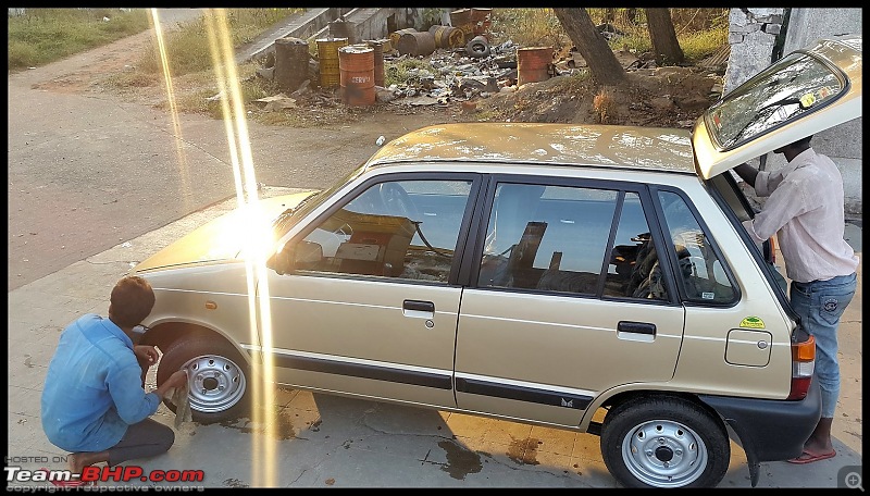 The love of my life - A 2000 Maruti 800 DX 5-Speed. EDIT: Gets export model features on Pg 27-20151215_162458.jpg