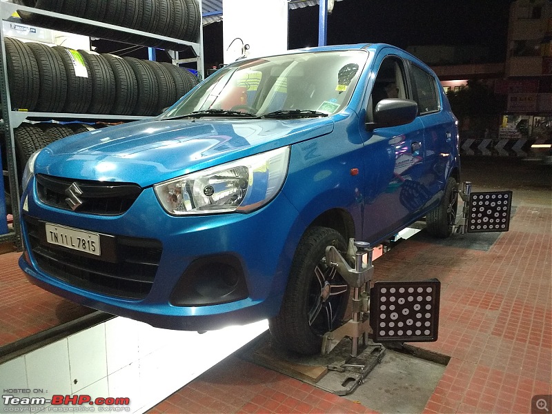 My Go-kart. Maruti Alto K10 VXi AMT, Cerulean Blue - 6 years & 90,000 km update-alignment-32k.jpg