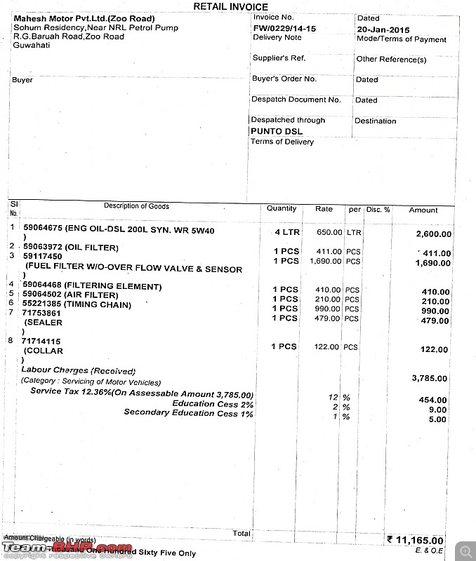 Living with a Fiat Punto for 4.5 years & 1 lakh km-67k-service-timing-chain.jpg