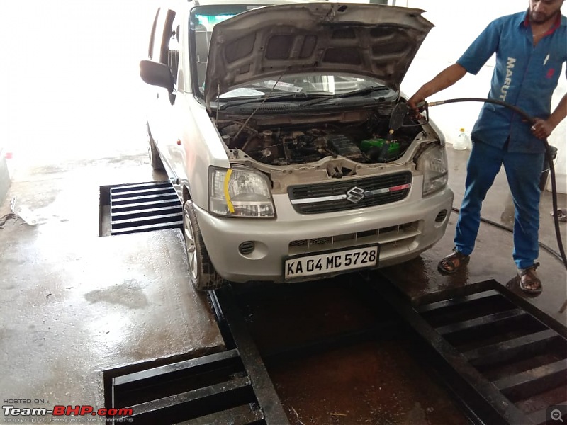 My Maruti Wagon-R F10D: 16 years, 258,000 kms, makes way for the Baleno!-coolant-flush-out.jpg