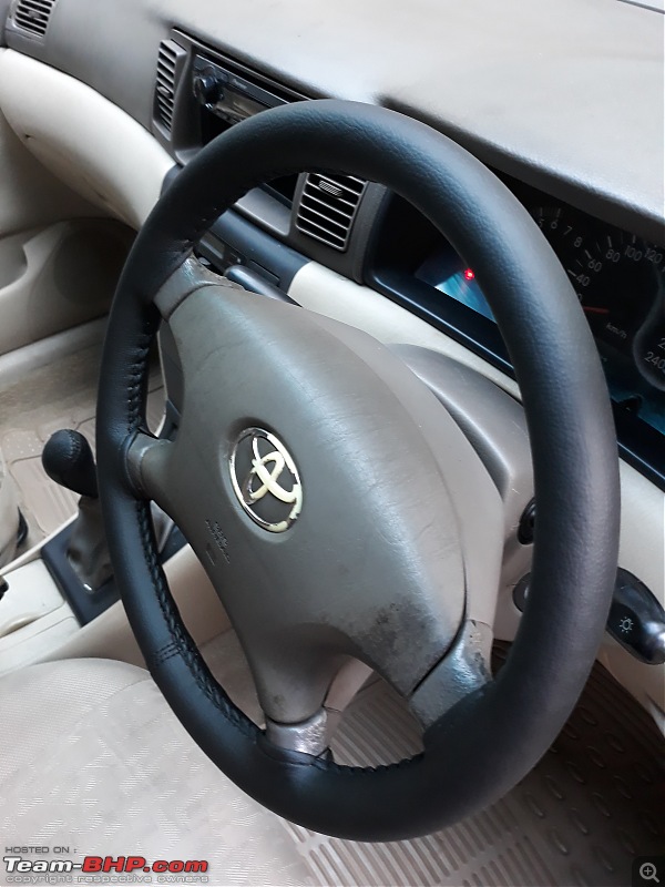 Why did I buy a 12 Year old Toyota Corolla - My experience-new-steering-wheel-cover.jpg