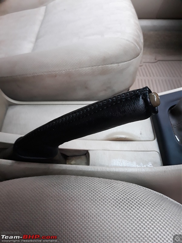 Why did I buy a 12 Year old Toyota Corolla - My experience-new-hand-brake-cover.jpg