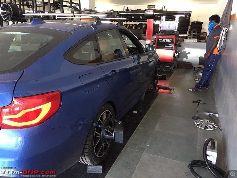 A GT joins a GT - Estoril Blue BMW 330i GT M-Sport comes home - EDIT: 100,000 kilometers up-alignment.jpg