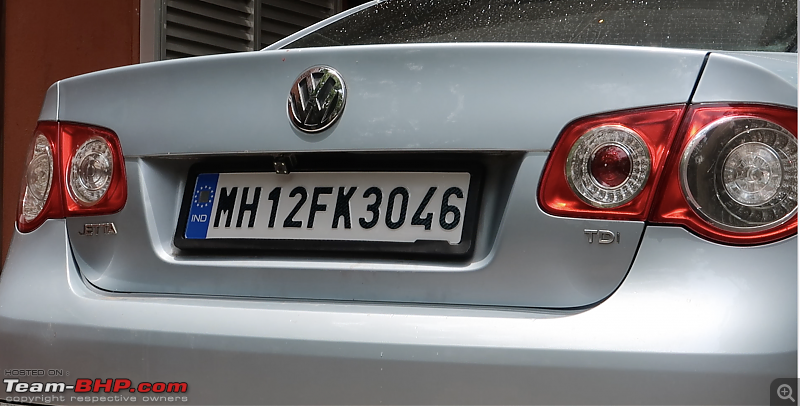 Our first tryst with Volkswagen | Ownership Review of our MK5 VW Jetta-new-number-plate-rear.png